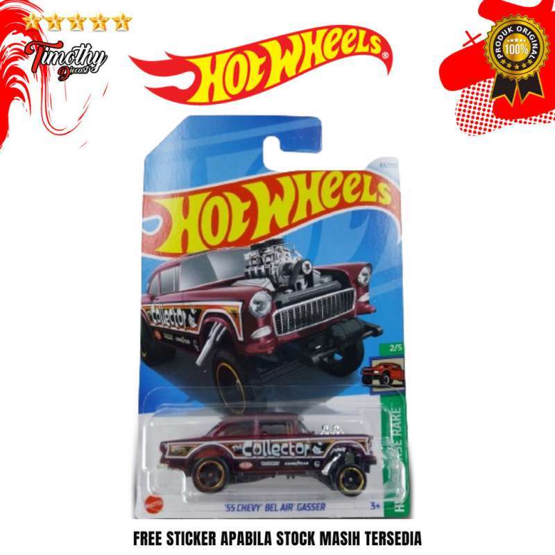 Promo Hot Wheels 55 Chevy Bel Air Gasser Maroon The Collector Reverse Rake Diskon 43 Di Seller