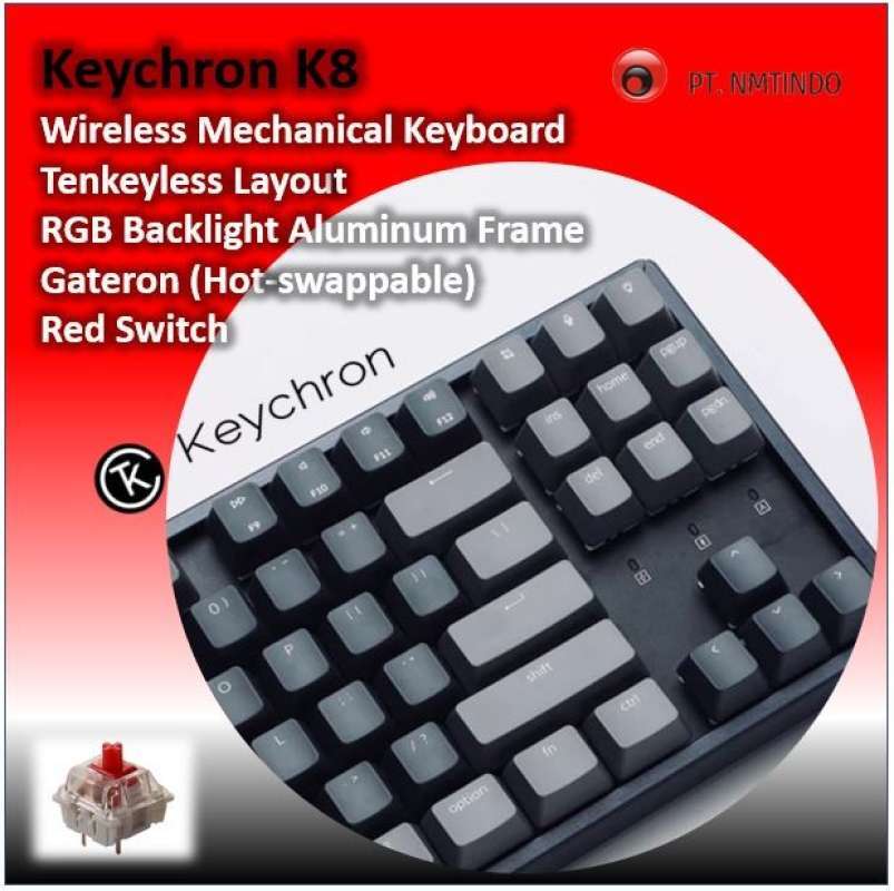Promo Keychron K Hot Swappable Rgb Backlight Aluminum Frame Gateron Switch Diskon Di Seller