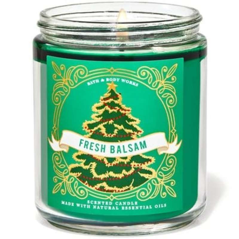 Promo Bath Body Works Bbw Fresh Balsam Wick Medium Candle Diskon