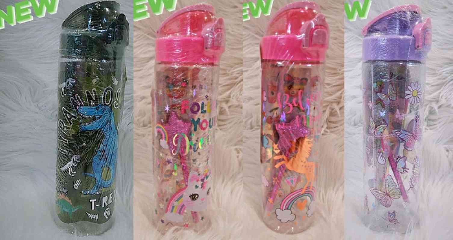 Promo Sale Hot Focus Bottle Minum 500ml Dinosaurs Unicorn Cat Butterfly Diskon 23 Di Seller