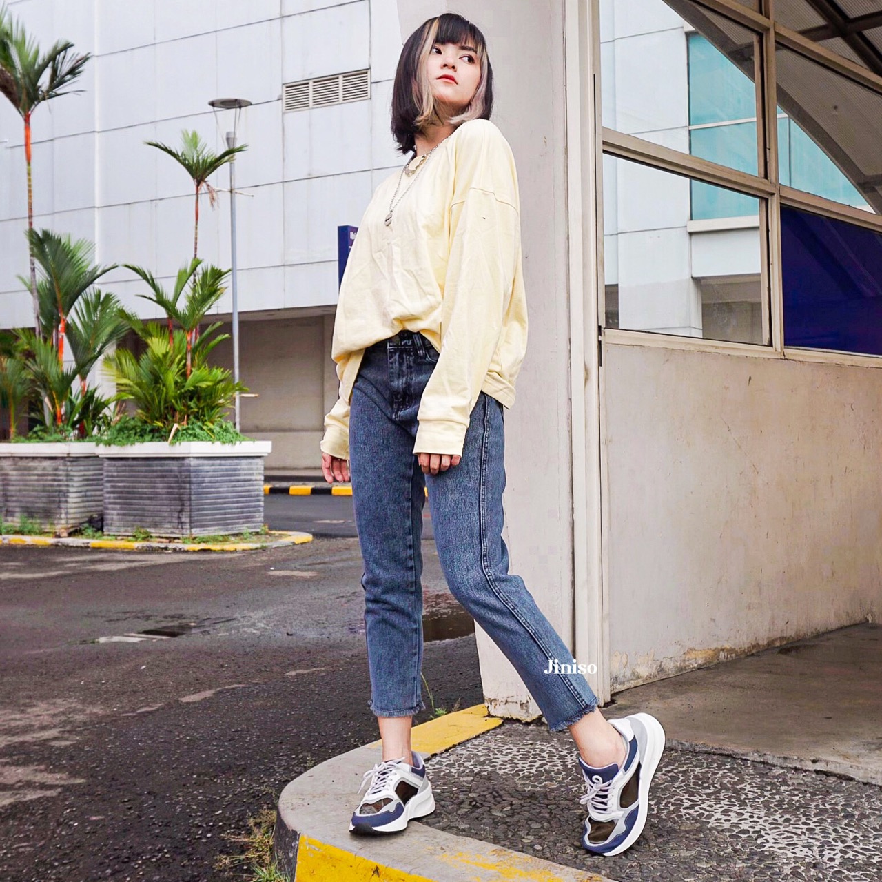 Promo Jiniso Boyfriend Highwaist Slaying Babe Jeans