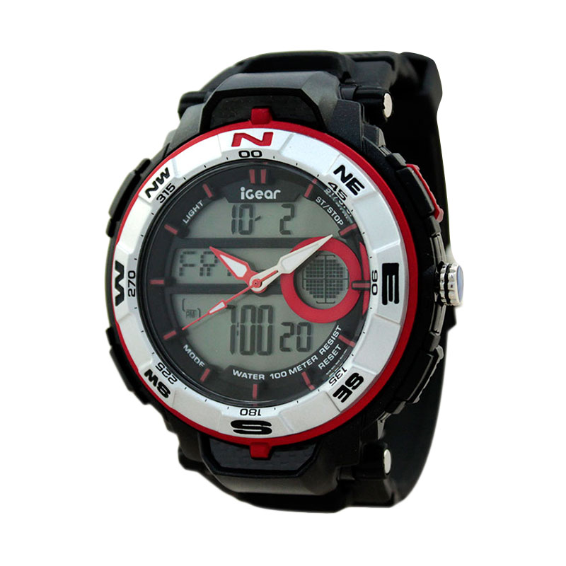 iGear – iGear I35-1918 Jam Tangan Pria – Black Red