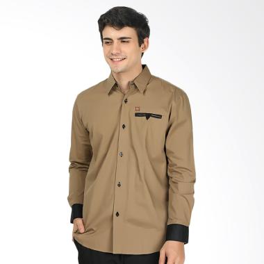 CBR Six Kemeja Pria Tangan Panjang - Coklat [KEC 002]