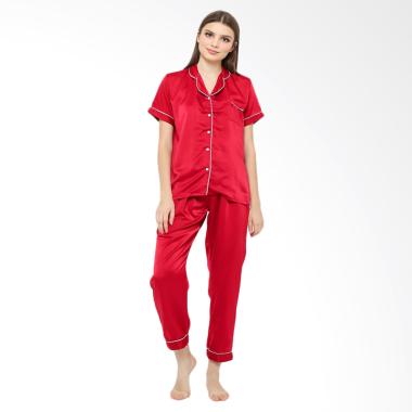 Baju Tidur Long Setelan Baju Tidur - Maroon