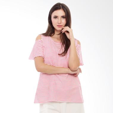 Baju Island Dolce Nursingwear Baju Menyusui - Pink Stripe