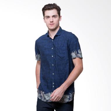 Tendencies Tropical Kemeja Pria - Navy