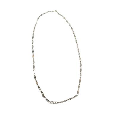 Spicegift Slitted Plate Kalung Baja Putih