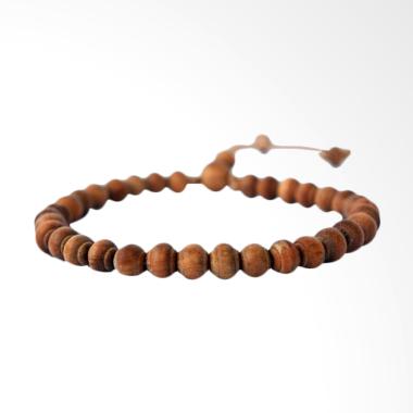 Gelang Tasbih Kayu Cendana Asli Wangi [33 Butir]
