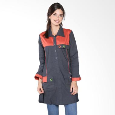 Yona Busana Pilgrim Atasan Wanita - Grey Orange