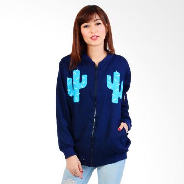Boontie Kaktus Jacket Bomber Wanita - Navy