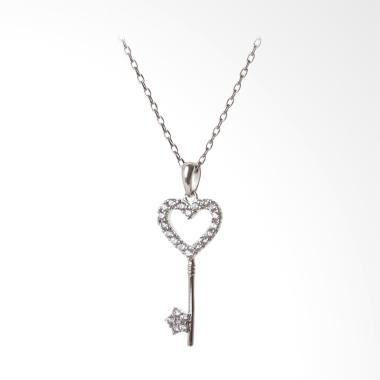 Cocoa Jewelry Key Of Love Necklace - Silver