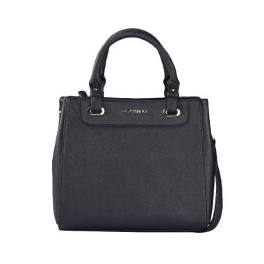Les Catino Fay Solid Satchel Bag - Black