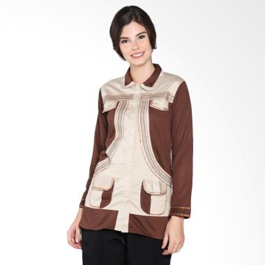 Yona Busana Juliette 564 Lengan Panjang Atasan Wanita - Brown