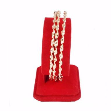 Xuping Keroncong Ulir 18K Gold Plated Set Gelang