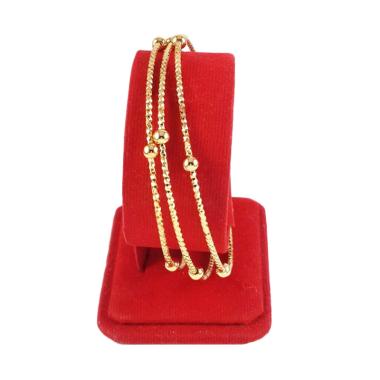 Xuping Keroncong Bulir 18K Gold Plated Set Gelang