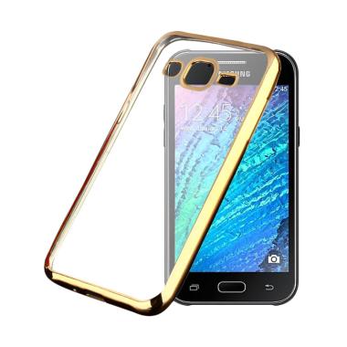 Ultrathin List Chrome Softcase Casing For Samsung Galaxy J2 - Gold