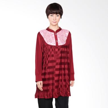 Yona Busana Murni Lengan Panjang Atasan Wanita - Merah Yona Busana Murni Lengan Panjang Atasan Wanita - Merah
