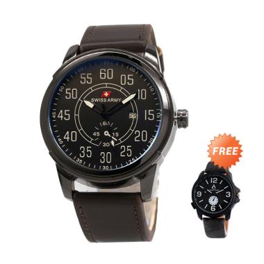 Swiss Army SA008 Jam Tangan Pria + Free Jam Tangan Casual