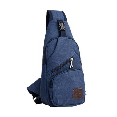 Martinversa Canvas Import Sling Bag Tas Pria - Blue