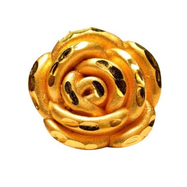 Tiaria Golden Rose Flower Gold Charm Pendant 24K Bandul Bunga Mawar