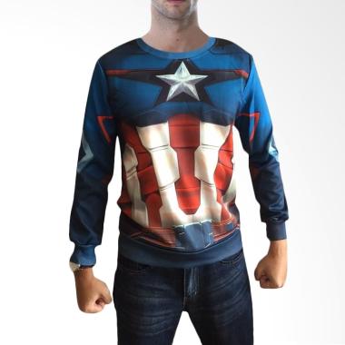chloe's clozette Captain America SD-01 Sweater Dewasa - Biru