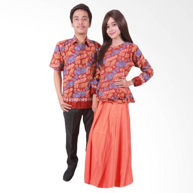 Batik Putri Ayu Solo SRG109 Batik Sarimbit - Orange