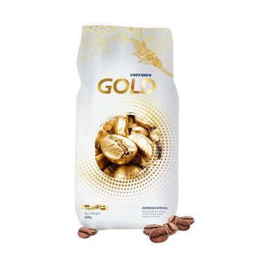 Coffindo Kopi Gold Espresso Roasted Biji Coffee Arabica Premium [500 g]