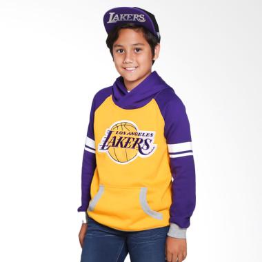 NBA Outerstuff 28OH5 Los Angeles Lakers Robust Pull Over Hoodie Kuning Kaos Basket Anak
