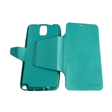QCF Kingcase Flip Cover Casing for...Note 3 N9005 - Biru Muda