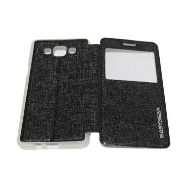 Easybear Flip Cover Flipshell Casing for Samsung Galaxy A5 A500F with View - Black