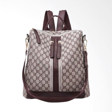 Fashion 0930020583 Motif Import Backpack Wanita - Brown
