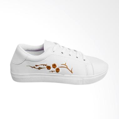 DEcTionS GL02 Bordir Sneakers Sepatu Wanita - Putih