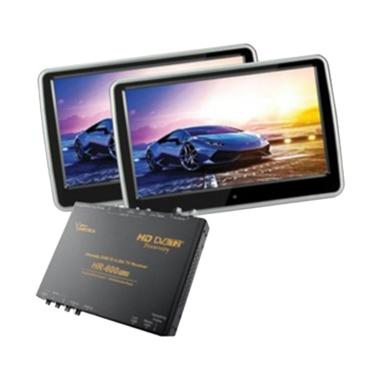 Paket Asuka AS-HD101 AV Headrest Clip On [10.1 Inch] + Asuka HR-600 Plus Digital Car TV Receiver Paket Head Unit Mobil