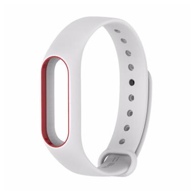 Mijobs Original Strap for Xiaomi Mi Band 2 Oled Display - White Red