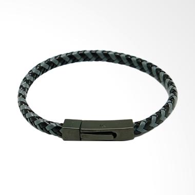 JAQ Mr. Griffin Titanium Gelang Pria - Black Grey