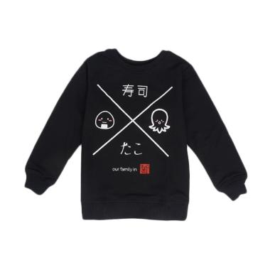 Ryusei Moji Sweater Anak - Black