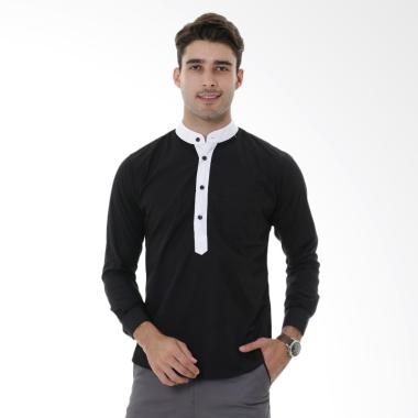 VM Kemeja Koko Muslim Slimfit Tangan Panjang - Hitam VM Kemeja Koko Muslim Slimfit Tangan Panjang - Hitam