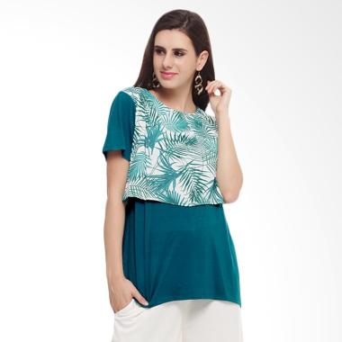 Baju Island Samantha Baju Menyusui Nursingwear - Green Tosca