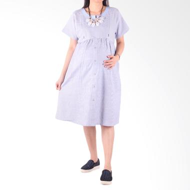 HMILL 1459 Baju Dress Hamil - Biru