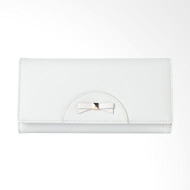 Lutece 074 Elegant Ribbon Flap Wallet - Grey