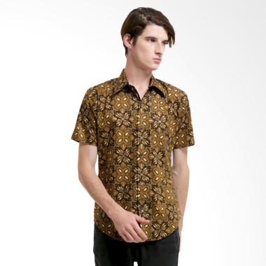 Rianty Batik Hem Slimfit Prasen Kemeja Pria - Brown