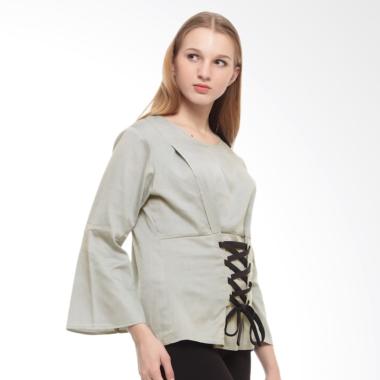 Baju Island Alexa Lengan Panjang Baju Menyusui - Light Grey
