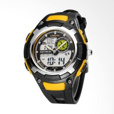 Diray Waterproof Luxury LED Sports Digital Sports Fashion Watch Men's Jam Tangan - Yellow [WT0199Y]
