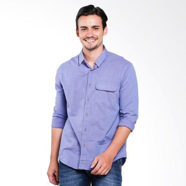 Lois Men Shirt Kemeja Pria - Blue [807]