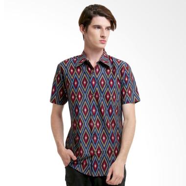 Rianty Batik Hem Slimfit Vito Kemeja Pria - Navy Rianty Batik Hem Slimfit Vito Kemeja Pria - Navy