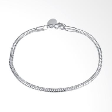 Bella & Co LKNSPCH187 Simple Bracelet Aksesoris Gelang Lapis Silver