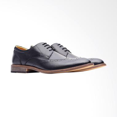 Life8 Men Pointy-toe Formal Leather Shoes - Black [09769]