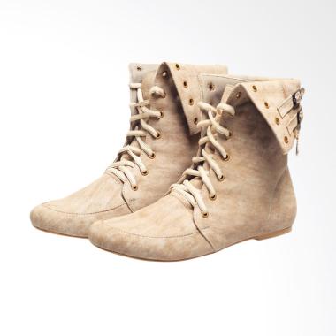 Syaqinah 046 Sepatu Boots Wanita - Cream