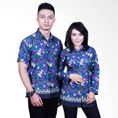 Batik Putri Ayu Solo SRB604 Set Batik Couple - Biru