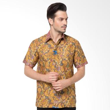 Rianty Hem Derick Kemeja Batik Pria - Yellow